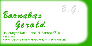 barnabas gerold business card